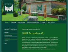 Tablet Screenshot of duka-gartenbau.ch